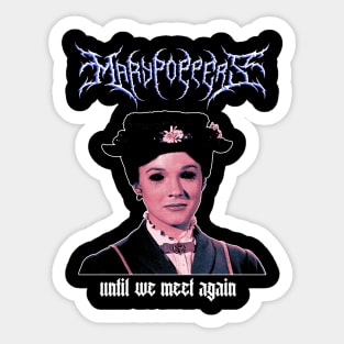 Mary Poppers Black Metal Sticker